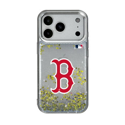 Boston Red Sox Linen Glitter Phone Case for Apple iPhone
