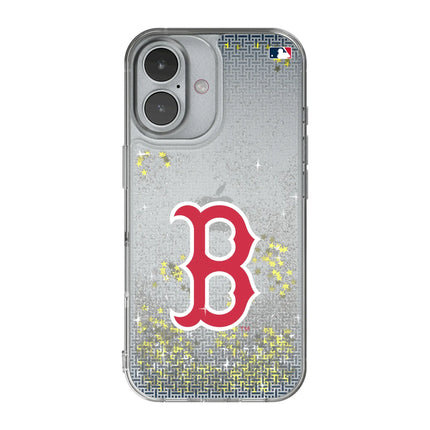 Boston Red Sox Linen Glitter Phone Case for Apple iPhone