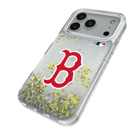 Boston Red Sox Linen Glitter Phone Case for Apple iPhone