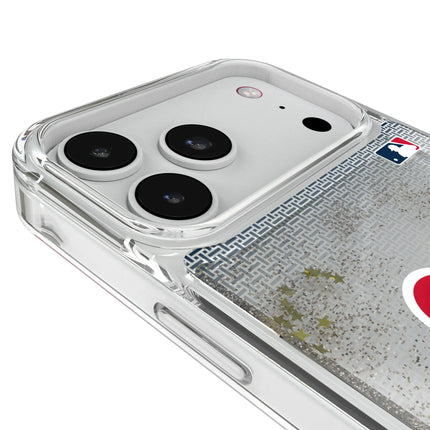 Boston Red Sox Linen Glitter Phone Case for Apple iPhone