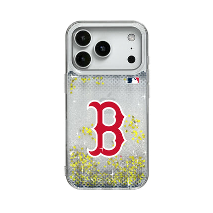 Boston Red Sox Linen Glitter Phone Case for Apple iPhone