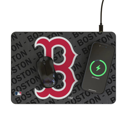 Boston Red Sox Monocolor Tilt 15-Watt Wireless Charger and Mouse Pad
