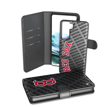 Boston Red Sox Monocolor Tilt Wallet Phone Case for Apple iPhone