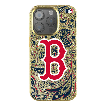 Boston Red Sox Paisley Bling Phone Case for Apple iPhone