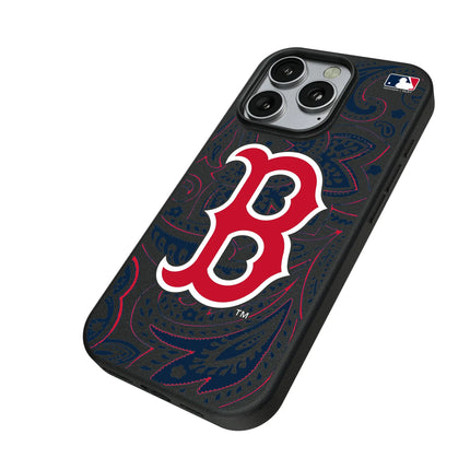 Boston Red Sox Paisley MagSafe Compatible Phone Case for Apple iPhone