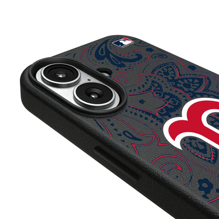 Boston Red Sox Paisley MagSafe Compatible Phone Case for Apple iPhone