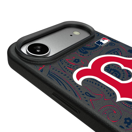 Boston Red Sox Paisley MagSafe Compatible Phone Case for Apple iPhone