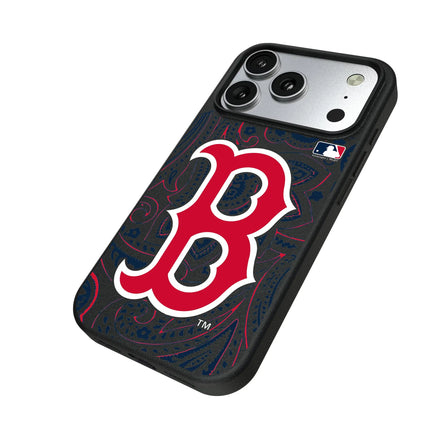 Boston Red Sox Paisley MagSafe Compatible Phone Case for Apple iPhone