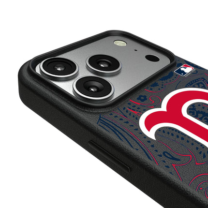 Boston Red Sox Paisley MagSafe Compatible Phone Case for Apple iPhone
