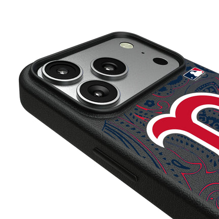 Boston Red Sox Paisley MagSafe Compatible Phone Case for Apple iPhone