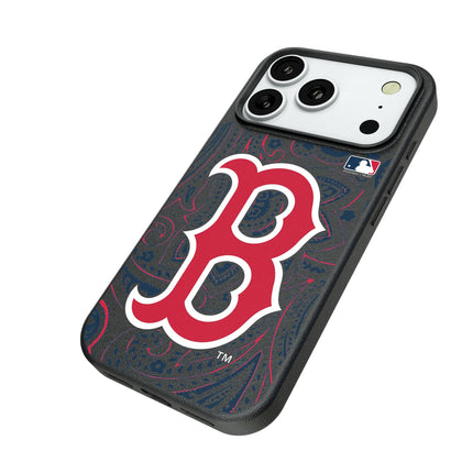 Boston Red Sox Paisley MagSafe Compatible Phone Case for Apple iPhone