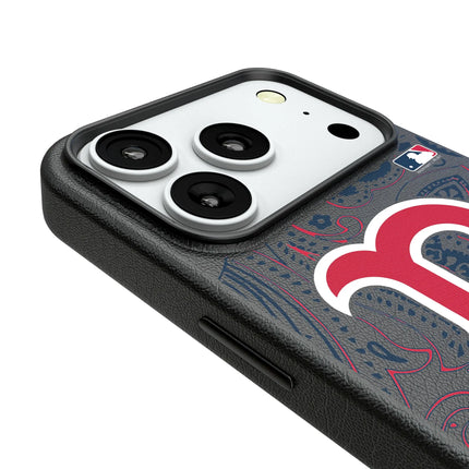 Boston Red Sox Paisley MagSafe Compatible Phone Case for Apple iPhone
