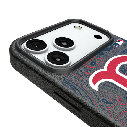 Boston Red Sox Paisley MagSafe Compatible Phone Case for Apple iPhone