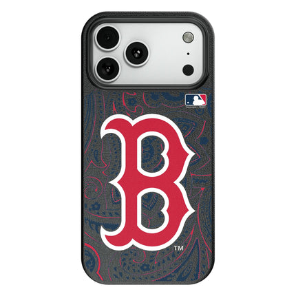 Boston Red Sox Paisley MagSafe Compatible Phone Case for Apple iPhone
