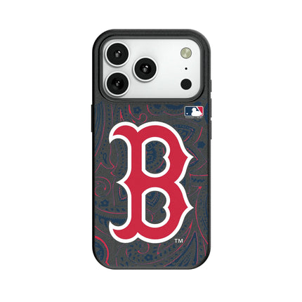 Boston Red Sox Paisley MagSafe Compatible Phone Case for Apple iPhone