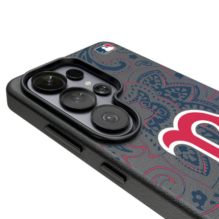 Boston Red Sox Paisley MagSafe Compatible Phone Case for Samsung Galaxy