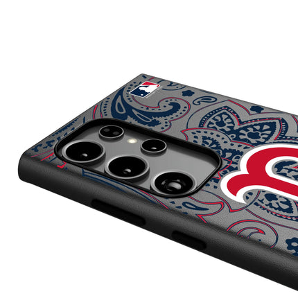 Boston Red Sox Paisley MagSafe Compatible Phone Case for Samsung Galaxy