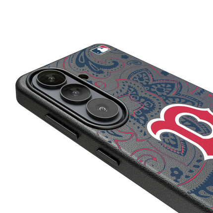 Boston Red Sox Paisley MagSafe Compatible Phone Case for Samsung Galaxy