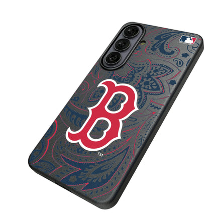 Boston Red Sox Paisley MagSafe Compatible Phone Case for Samsung Galaxy