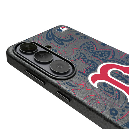 Boston Red Sox Paisley MagSafe Compatible Phone Case for Samsung Galaxy