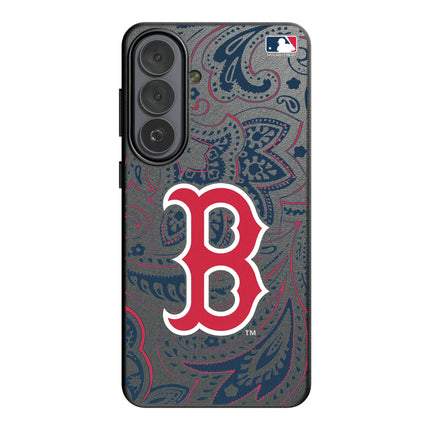 Boston Red Sox Paisley MagSafe Compatible Phone Case for Samsung Galaxy