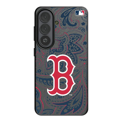 Boston Red Sox Paisley MagSafe Compatible Phone Case for Samsung Galaxy