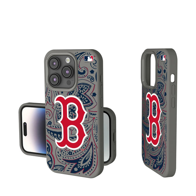 Boston Red Sox Paisley Soft Touch Phone Case for Apple iPhone
