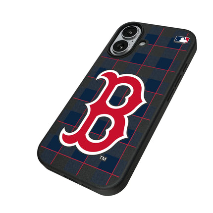 Boston Red Sox Plaid MagSafe Compatible Phone Case for Apple iPhone