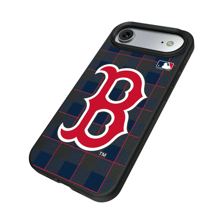 Boston Red Sox Plaid MagSafe Compatible Phone Case for Apple iPhone