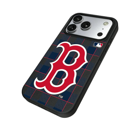 Boston Red Sox Plaid MagSafe Compatible Phone Case for Apple iPhone