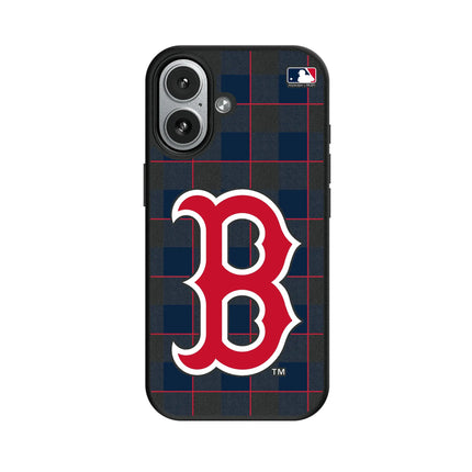 Boston Red Sox Plaid MagSafe Compatible Phone Case for Apple iPhone