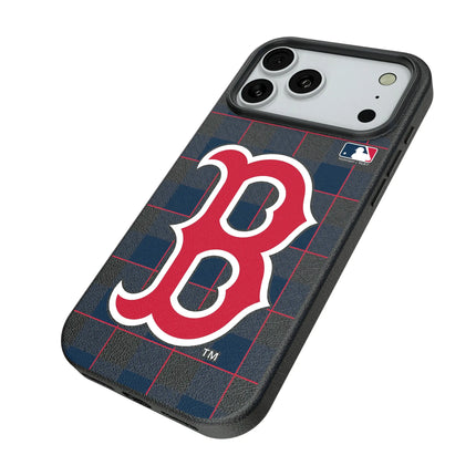 Boston Red Sox Plaid MagSafe Compatible Phone Case for Apple iPhone