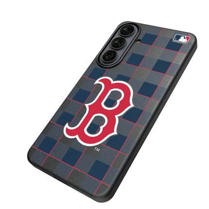 Boston Red Sox Plaid MagSafe Compatible Phone Case for Samsung Galaxy