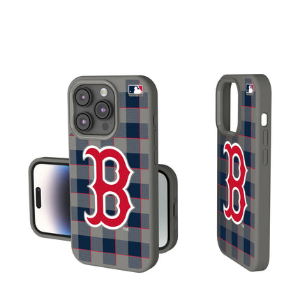 Boston Red Sox Plaid Soft Touch Phone Case for Apple iPhone