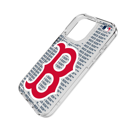Boston Red Sox Text Backdrop Clear Phone Case for Apple iPhone