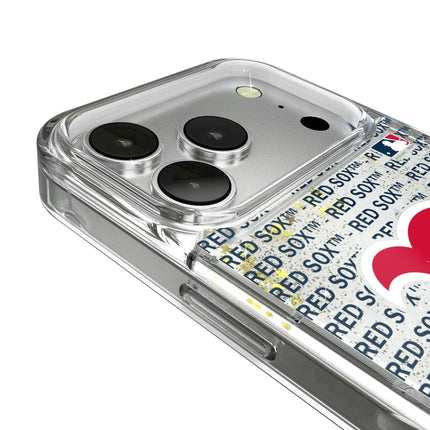 Boston Red Sox Text Backdrop Glitter Phone Case for Apple iPhone
