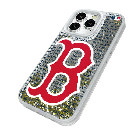 Boston Red Sox Text Backdrop Glitter Phone Case for Apple iPhone
