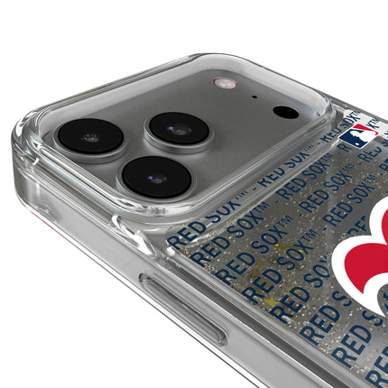 Boston Red Sox Text Backdrop Glitter Phone Case for Apple iPhone