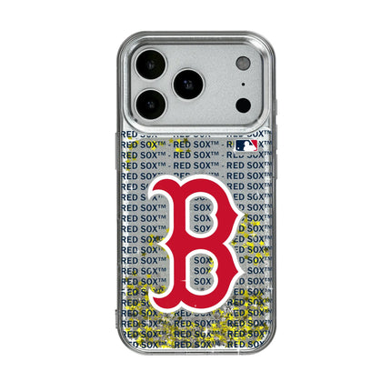 Boston Red Sox Text Backdrop Glitter Phone Case for Apple iPhone