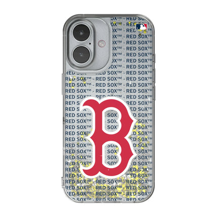 Boston Red Sox Text Backdrop Glitter Phone Case for Apple iPhone