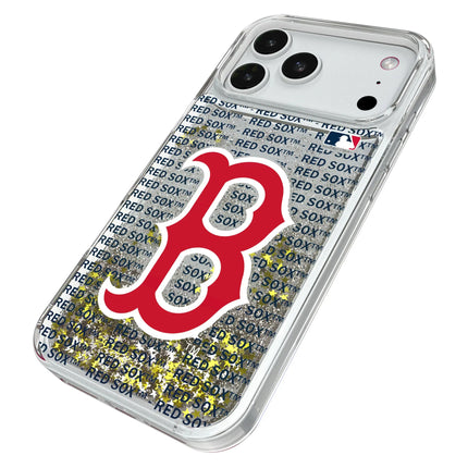 Boston Red Sox Text Backdrop Glitter Phone Case for Apple iPhone