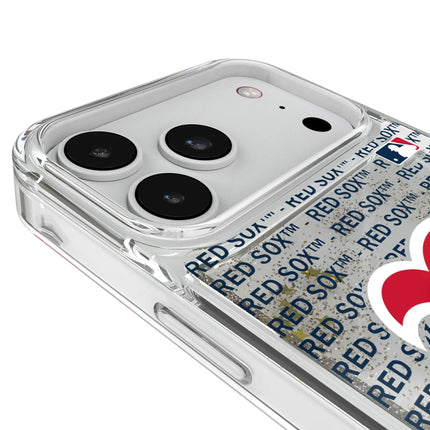 Boston Red Sox Text Backdrop Glitter Phone Case for Apple iPhone