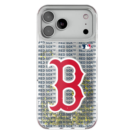 Boston Red Sox Text Backdrop Glitter Phone Case for Apple iPhone