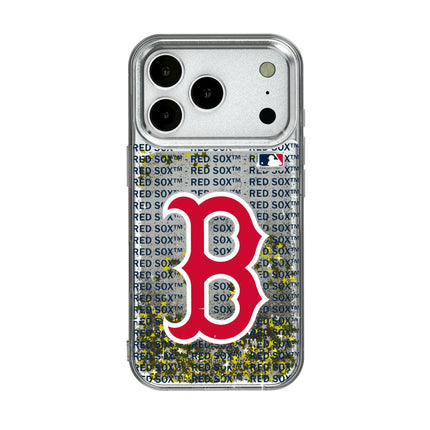 Boston Red Sox Text Backdrop Glitter Phone Case for Apple iPhone