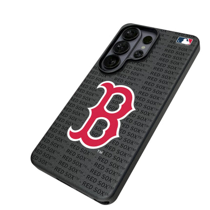 Boston Red Sox Text Backdrop MagSafe Compatible Phone Case for Samsung Galaxy