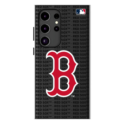 Boston Red Sox Text Backdrop MagSafe Compatible Phone Case for Samsung Galaxy