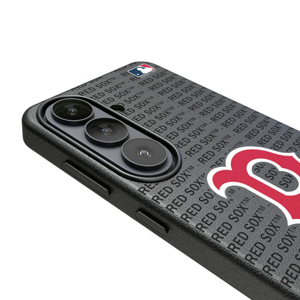 Boston Red Sox Text Backdrop MagSafe Compatible Phone Case for Samsung Galaxy