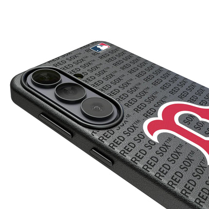 Boston Red Sox Text Backdrop MagSafe Compatible Phone Case for Samsung Galaxy