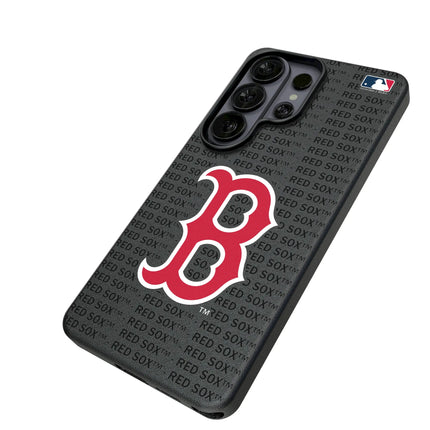 Boston Red Sox Text Backdrop MagSafe Compatible Phone Case for Samsung Galaxy