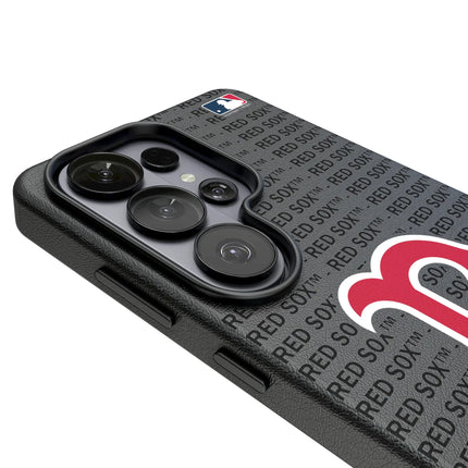 Boston Red Sox Text Backdrop MagSafe Compatible Phone Case for Samsung Galaxy